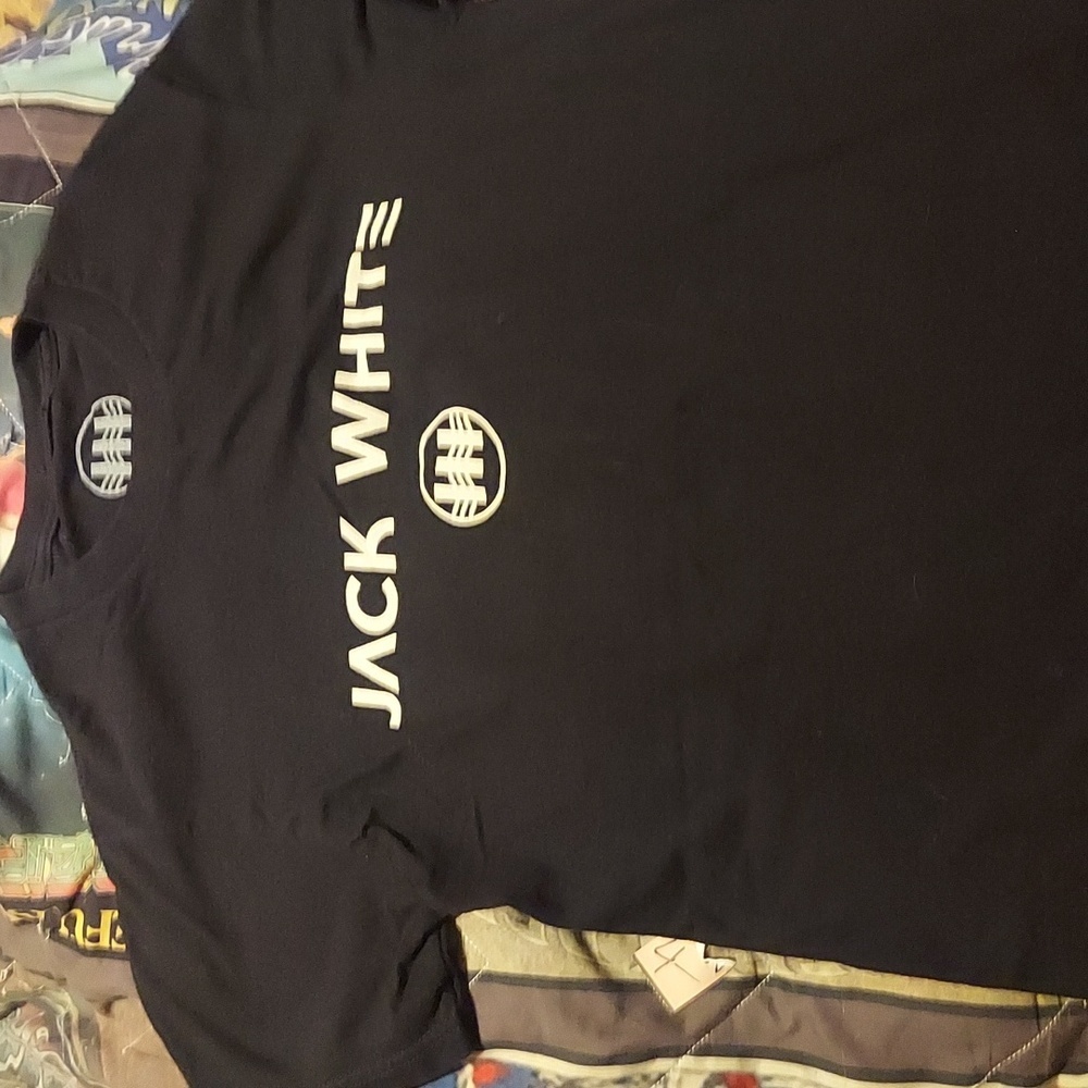 Double sided jack white "who's with me?" Graphic tee.